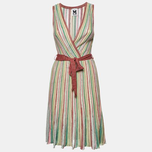 M Missoni Multicolor Patterned Knit V Neck Sleeveless Short Dress S - M Missoni - Modalova