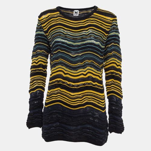 M Missoni Multicolor Patterned Knit Long Sleeve Top L - M Missoni - Modalova