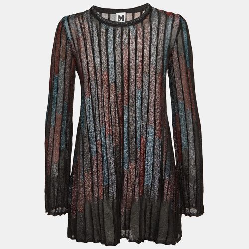 M Missoni Black Multicolor Lurex Knit Mini Dress S - M Missoni - Modalova