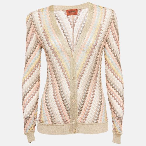 Missoni Multicolor Patterned Lurex Knit Button Front Cardigan S - M Missoni - Modalova