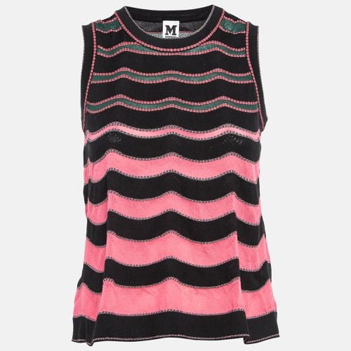 M Missoni Black/Multicolor Patterned Knit Sleeveless Top S - M Missoni - Modalova