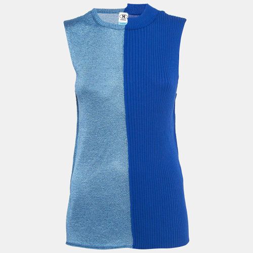 M Missoni Blue Lurex and Rib Knit Vest M - M Missoni - Modalova