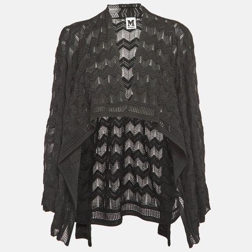 M Missoni Black Chevron Knit Cardigan S - M Missoni - Modalova