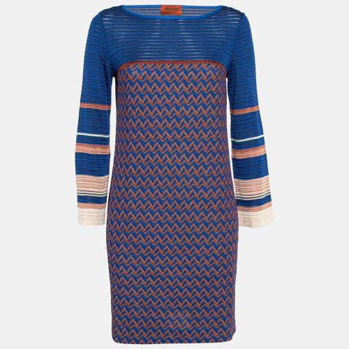 Missoni Chevron Pattern Knit Full Sleeve Mini Dress S - M Missoni - Modalova