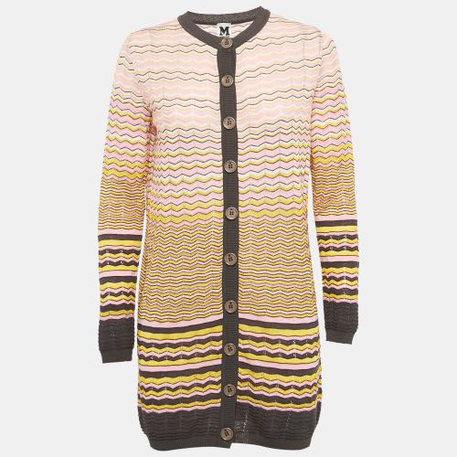 M Missoni Pink Zig Zag Knit Long Cardigan S - M Missoni - Modalova