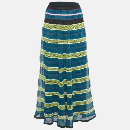 M Missoni Blue/Multicolor Patterned Knit Maxi Skirt S - M Missoni - Modalova