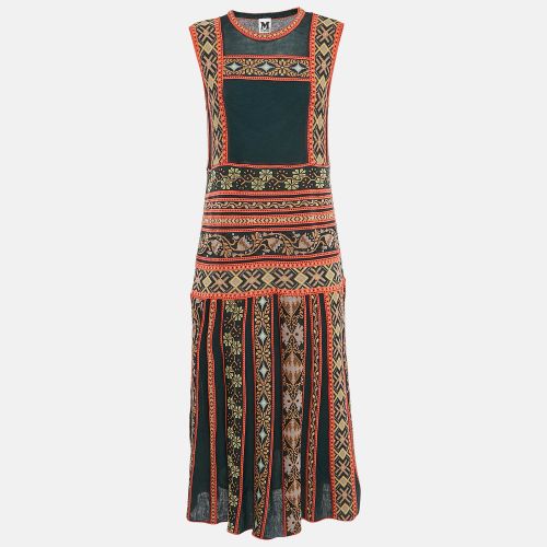 Patterned Knit Sleeveless Midi Dress L - M Missoni - Modalova