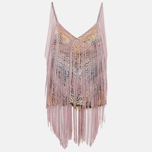 Missoni Multicolor Patterned Knit Sleeveless Fringed Top M - M Missoni - Modalova