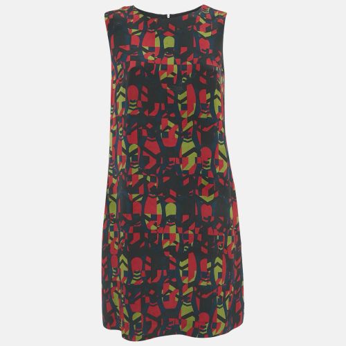 Printed Silk Shift Mini Dress M - M Missoni - Modalova