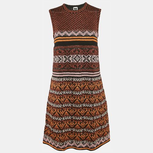 M Missoni Multicolor Patterned Lurex Knit Mini Dress L - M Missoni - Modalova