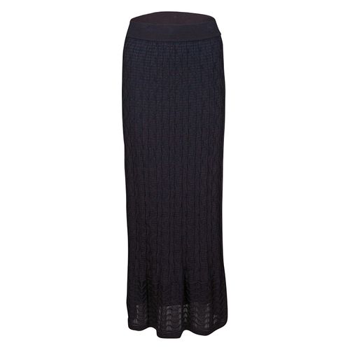 M Missoni Purple Patterned Knit Maxi Skirt M - M Missoni - Modalova