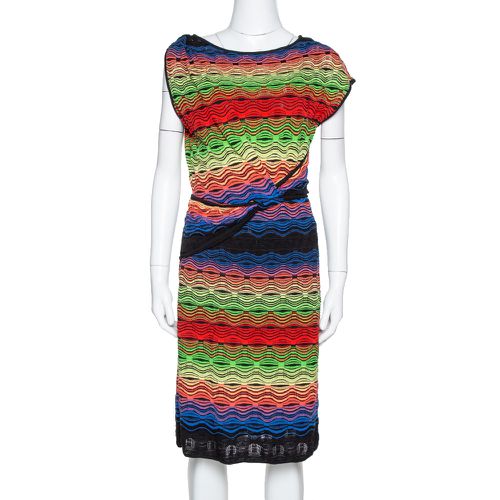 M Missoni Multicolor Wavy Linen Blend Knit Sleeveless Dress M - M Missoni - Modalova