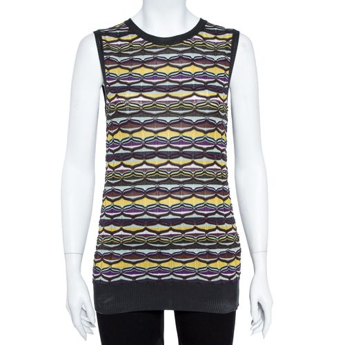 M Missoni Multicolor Patterned Knit Tank Top and Cardigan Set L - M Missoni - Modalova