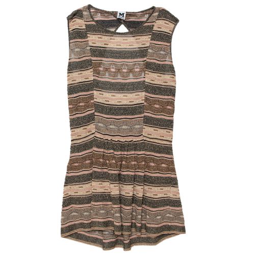 M Missoni Multicolor Lurex Knit Open Back Detail Mini Dress L - M Missoni - Modalova