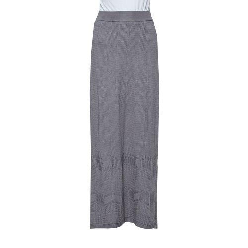 M Missoni Grey Patterned Knit Maxi Skirt S - M Missoni - Modalova