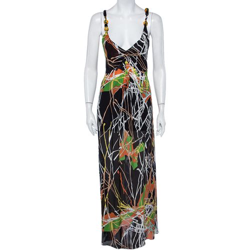 M Missoni Multicolor Printed Silk Sleeveless Maxi Dress M - M Missoni - Modalova