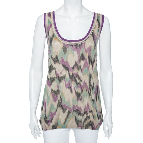 M Missoni Multicolored Patterned Knit Sleeveless Top M - M Missoni - Modalova