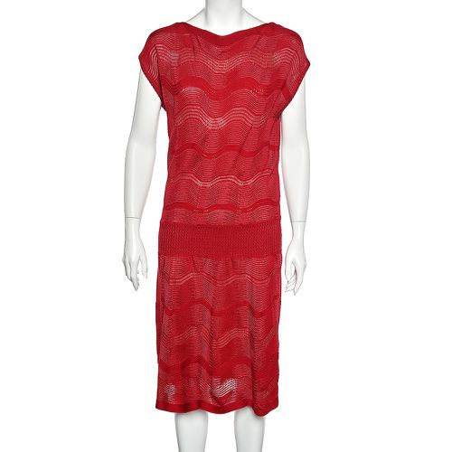 M Missoni Red Patterned Wool Dress L - M Missoni - Modalova