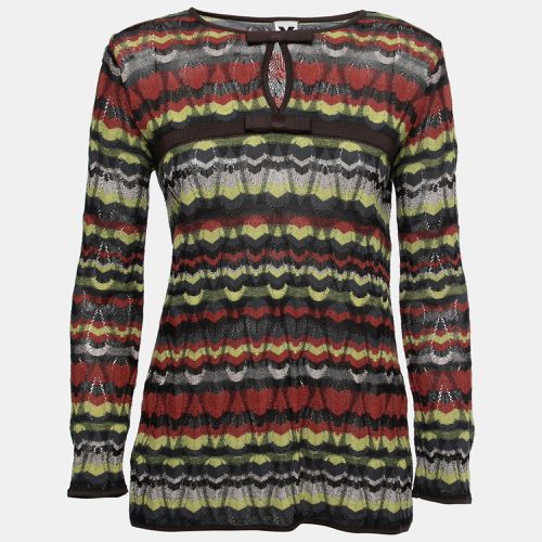 M Missoni Multicolor Patterned Knit Bow Detail Top S - M Missoni - Modalova