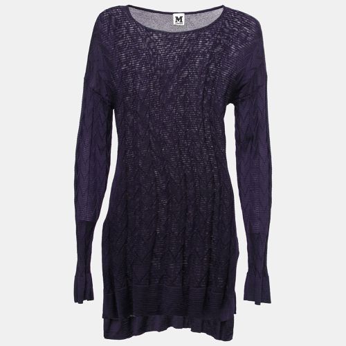 M Missoni Purple Chevron Patterned Wool Knitted Top M - M Missoni - Modalova