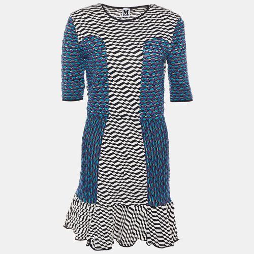 Patterned Knit Flounce Hem Mini Dress L - M Missoni - Modalova