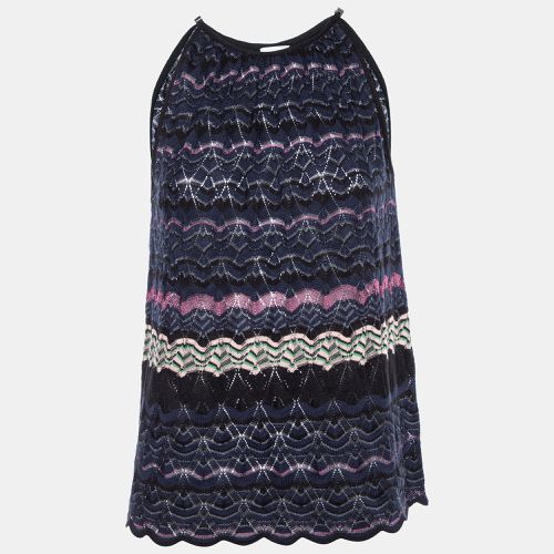 M Missoni Multicolor Patterned Cotton Knit Tank Top S - M Missoni - Modalova