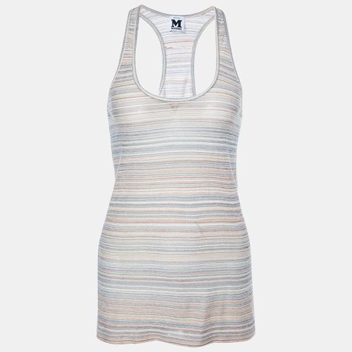 M Missoni Multicolor Lurex Knit Racer Back Tank Top M - M Missoni - Modalova