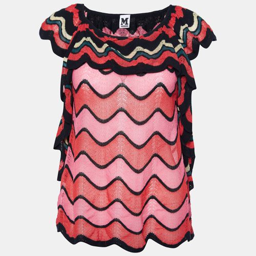 M Missoni Multicolor Patterned Ruffled Knit Top M - M Missoni - Modalova