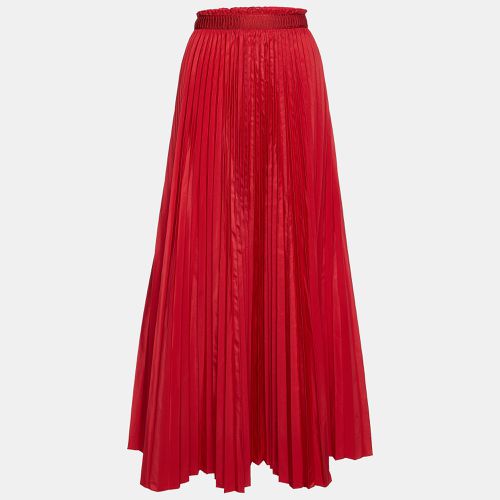 M Missoni Red Faille Pleated Maxi Skirt M - M Missoni - Modalova