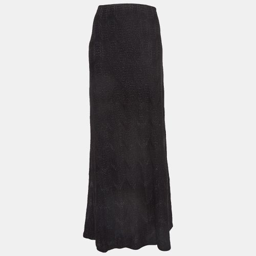 M Missoni Black Patterned Lurex Knit Maxi Skirt L - M Missoni - Modalova