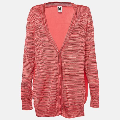 M Missoni Pink Patterned Knit Button Front Cardigan M - M Missoni - Modalova