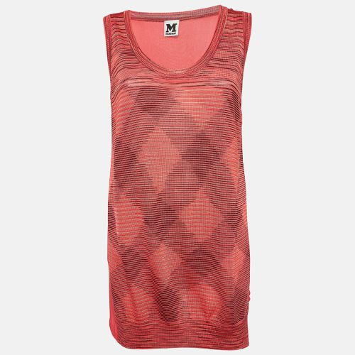 M Missoni Pink Patterned Knit Sleeveless Top M - M Missoni - Modalova