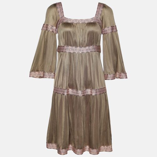 M Missoni Beige Jersey Tiered Short Dress M - M Missoni - Modalova