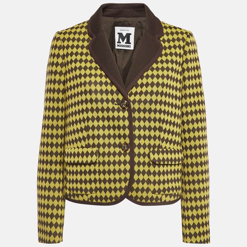 M Missoni Yellow/Brown Checked Knit Blazer M - M Missoni - Modalova