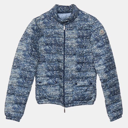 Moncler Tweed Pattern Puffer Jacket - Moncler - Modalova