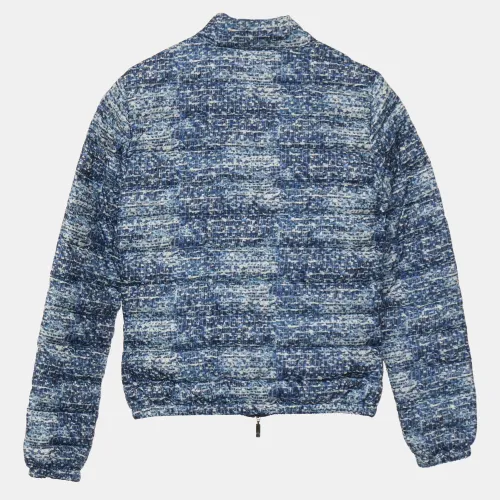 Moncler Tweed Pattern Puffer Jacket - Moncler - Modalova