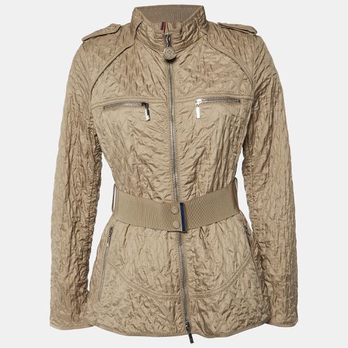 Moncler Brown Nylon Quilted Jacket L - Moncler - Modalova