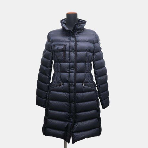 Moncler Navy Blue Nylon Hermine Down Coat Ladies Size 3 - Moncler - Modalova