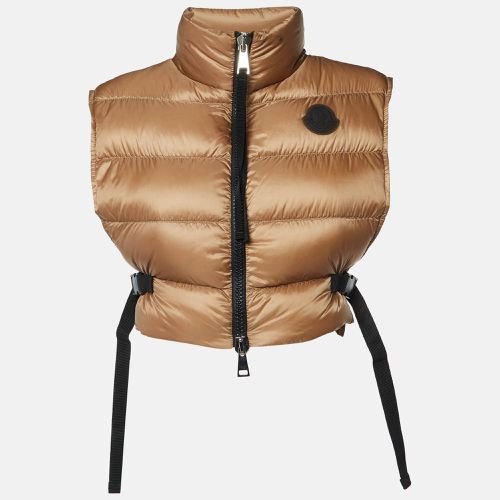 Moncler Beige Nylon Buckled Down Vest One Size - Moncler - Modalova