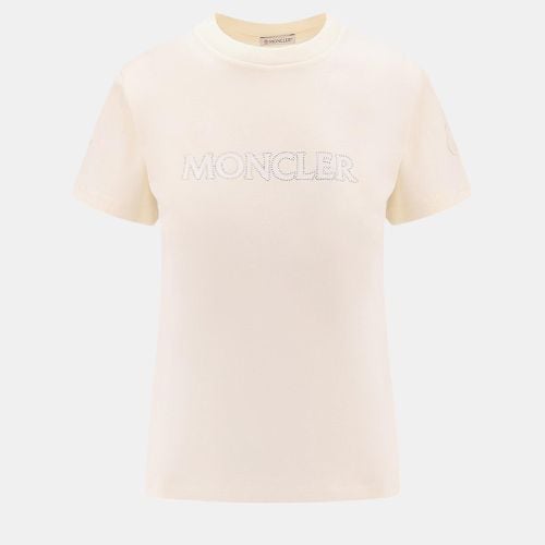 Moncler White T-Shirt 5 - Moncler - Modalova