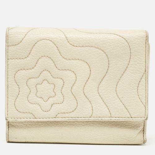 Montblanc White Leather Starisma Compact Trifold Wallet - Montblanc - Modalova