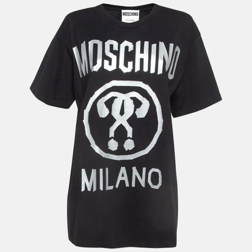 Moschino Couture Black Double Question Mark Print Cotton T-shirt M - Moschino Couture - Modalova