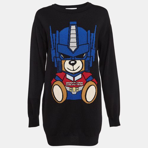 Transformer Bear Pattern Wool Jumper S - Moschino Couture - Modalova