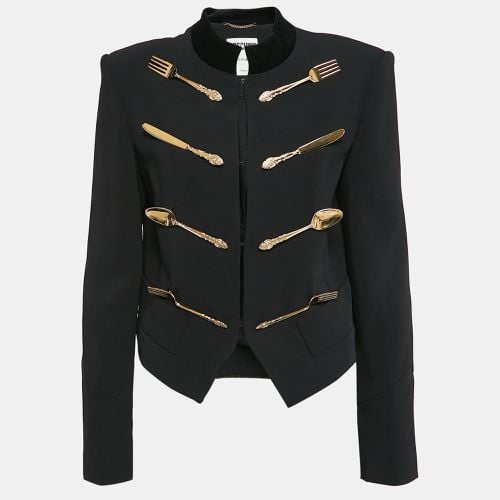 Moschino Couture Black Crepe Cutlery Detail Jacket L - Moschino Couture - Modalova