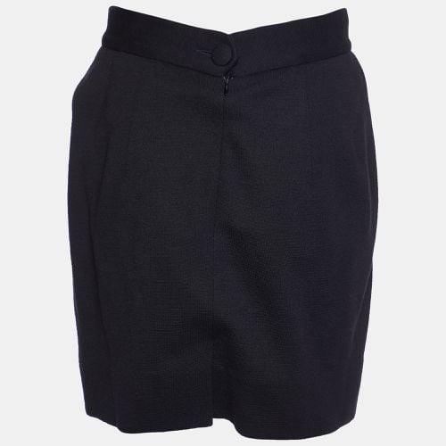 Moschino Couture Black Virgin Wool Mini Skirt M - Moschino Couture - Modalova