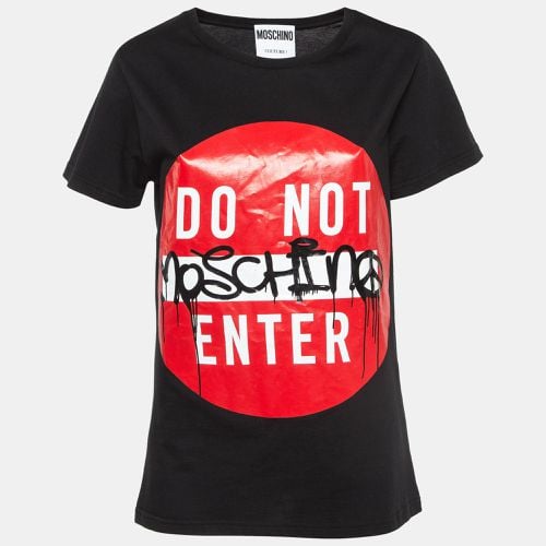 Do Not Enter Print Cotton T-Shirt XS - Moschino Couture - Modalova