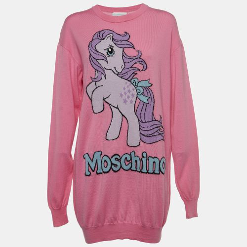 Moschino Couture Pink My Little Pony Cotton Knit Sweater Dress S - Moschino Couture - Modalova