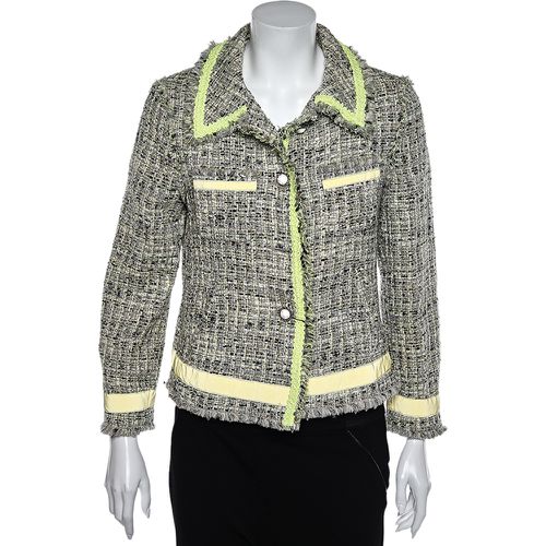 Moschino Cheap and Chic Multicolor Tweed Button Front Jacket L - Moschino Cheap and Chic - Modalova