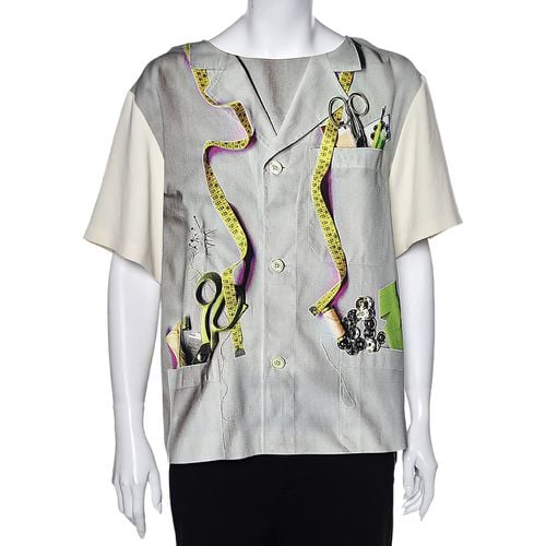 Moschino Cheap and Chic Multicolored Printed Crepe Blouse L - Moschino Cheap and Chic - Modalova