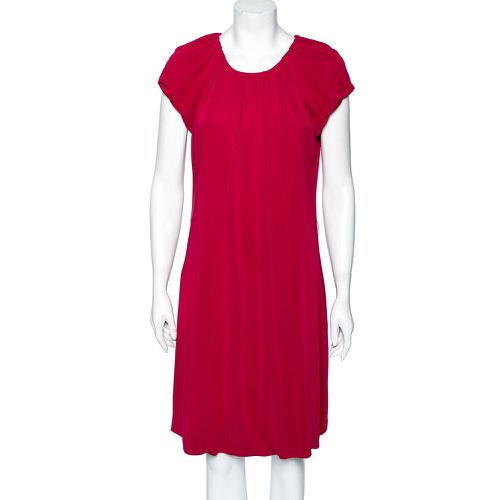 Moschino Cheap & Chic Fuchsia Jersey Pleated Yolk Detail Dress S - Moschino Cheap and Chic - Modalova